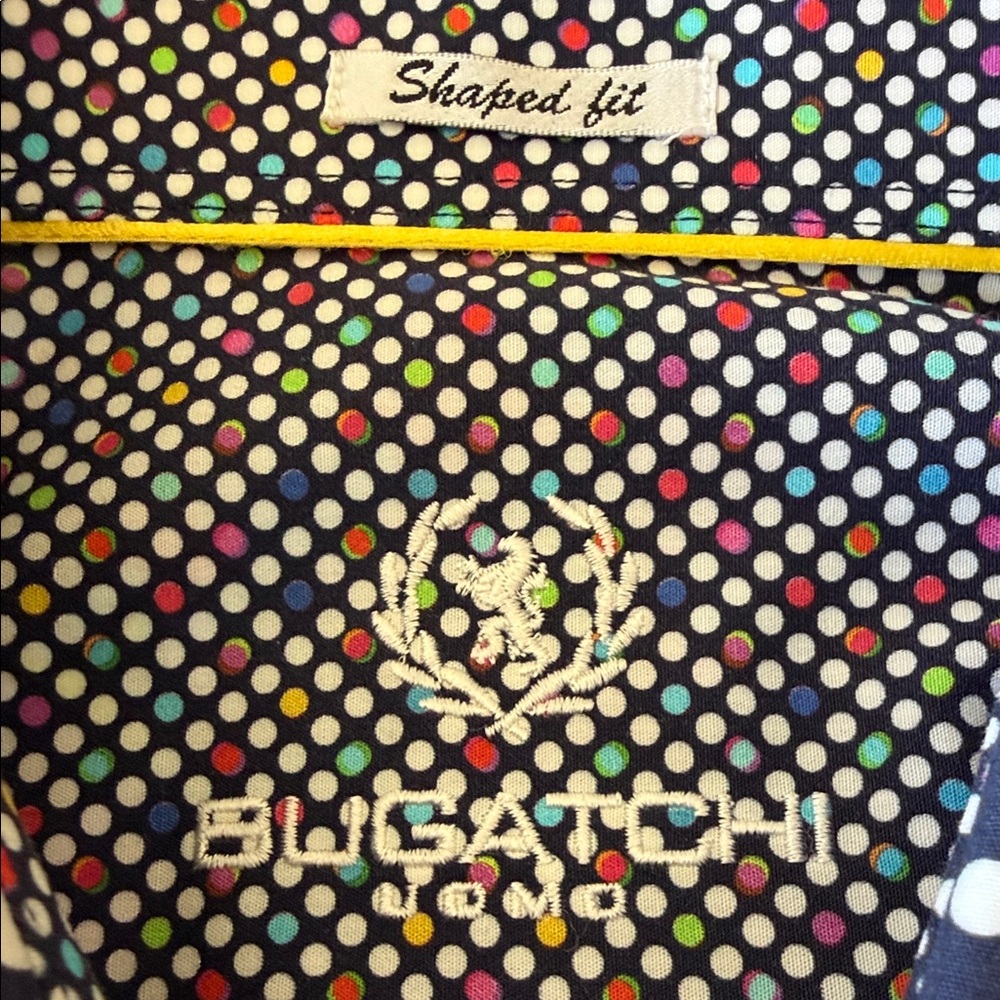 Bugatchi Uomo Button Down Colorful Milkshake, Bur… - image 3